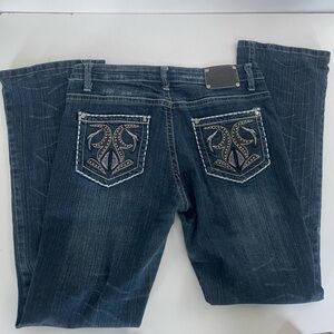 Red Rivet junior jeans size 7 straight leg cotton/spandex